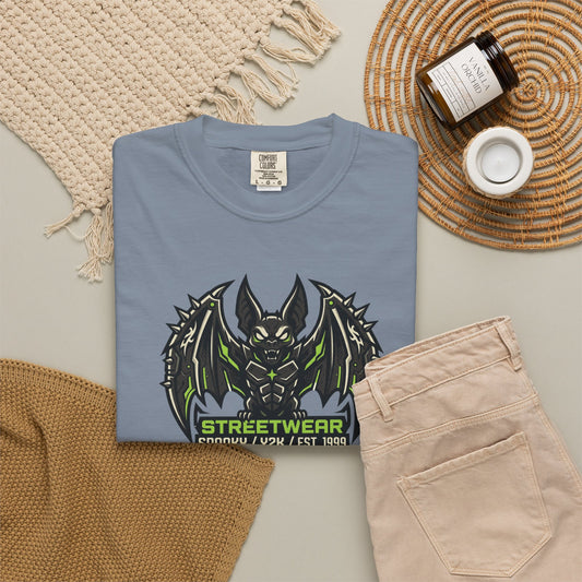 Bat Demon Streetwear T-Shirt — “STREETWEAR SPOOPY V&D/ EST. 1993” Graphic Tee