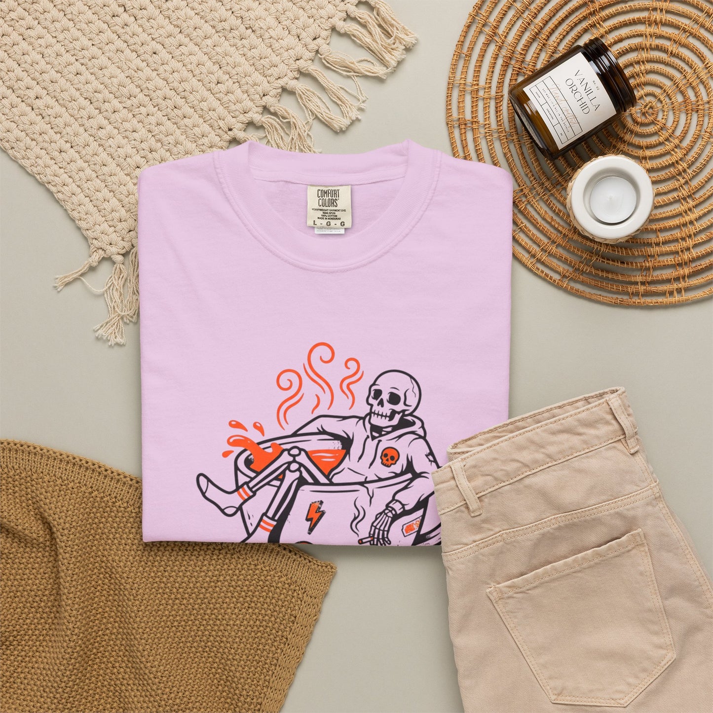 Dead Inside Caffeinated Skeleton T-shirt | Coffee Illustration