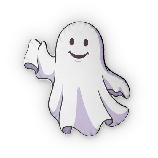Smiling Ghost Pillow Custom Shaped Pillows | Halloween Decor