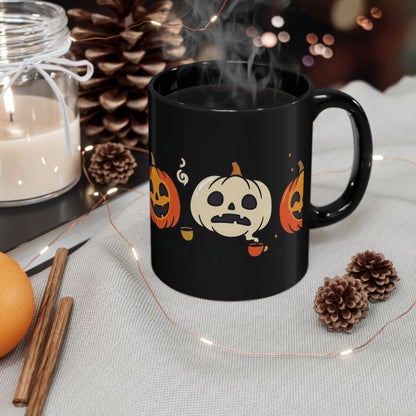Halloween Pumpkin Mug — Cute Jack-O'-Lantern Coffee Cup (11oz & 15oz)