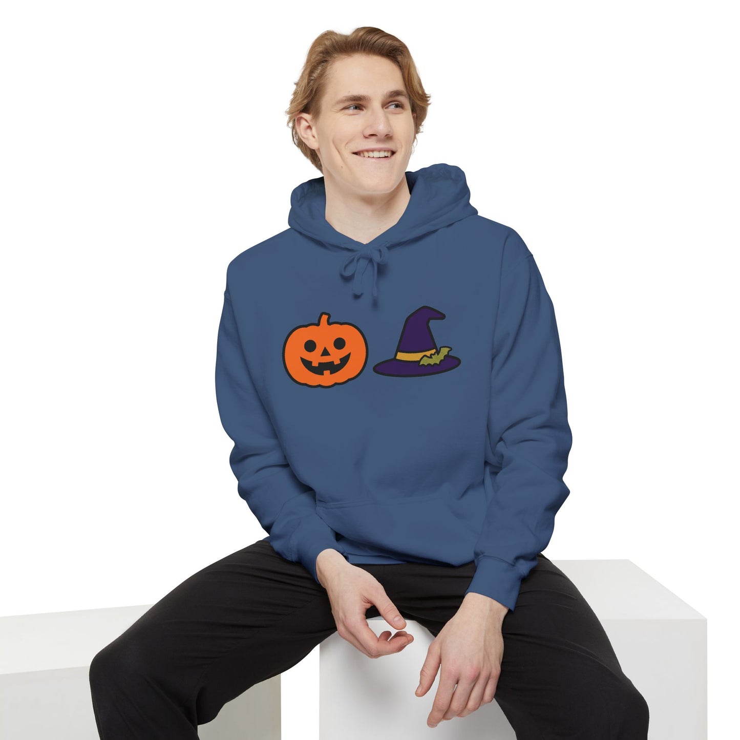Halloween Pumpkin & Witch Hat Hoodie — Cute Jack-O'-Lantern Graphic