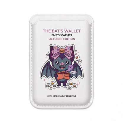 Bat Wallet MagSafe® Card Holder — “The Bat’s Wallet: Empty Caches October Edition” Vegan Wallet