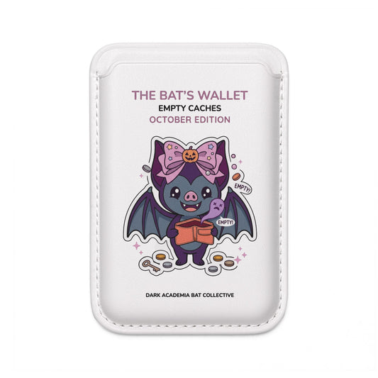 Bat Wallet MagSafe® Card Holder — “The Bat’s Wallet: Empty Caches October Edition” Vegan Wallet