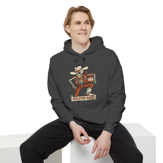 Skeleton Rider Hoodie — Vintage Western Skeleton Graphic Pullover