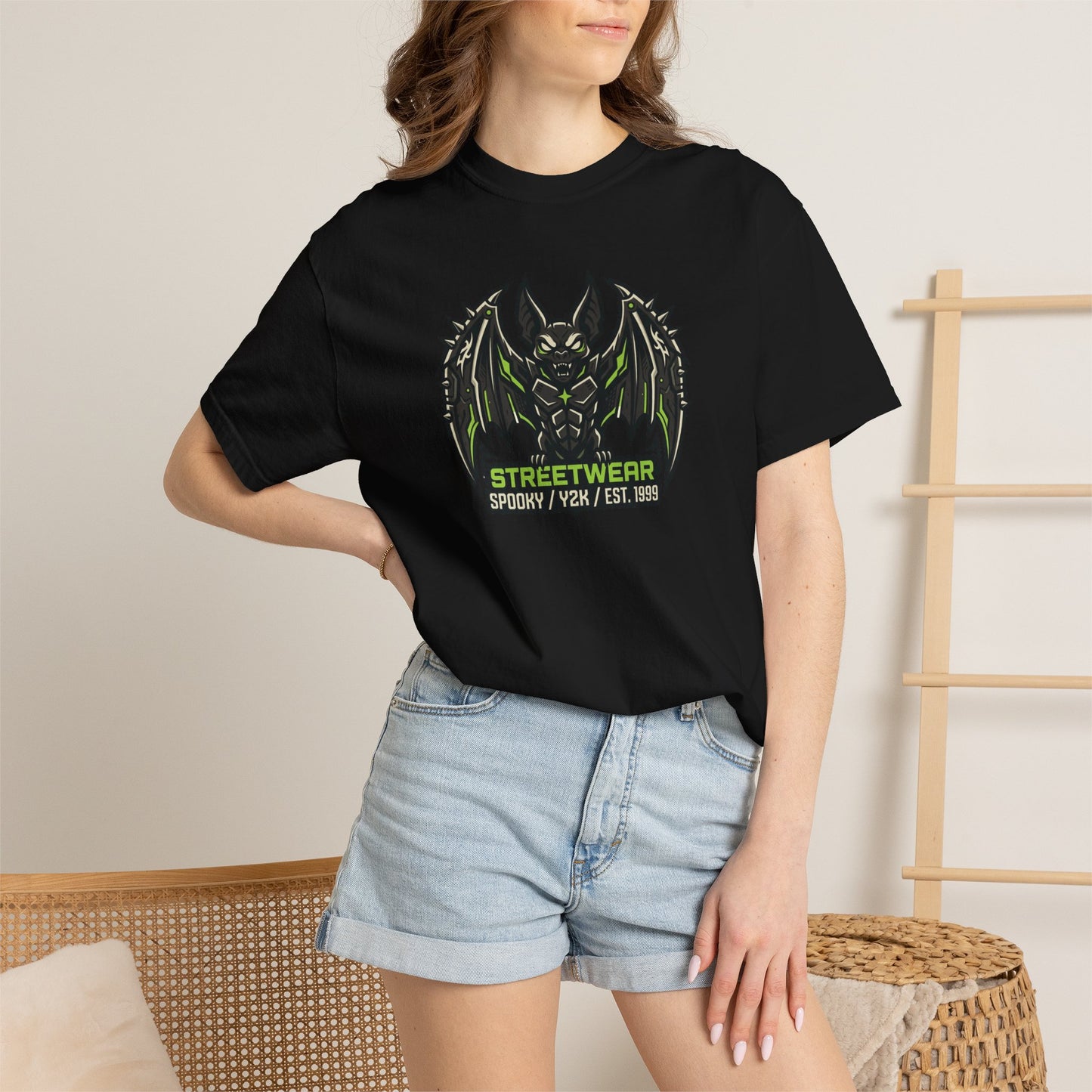 Bat Demon Streetwear T-Shirt — “STREETWEAR SPOOPY V&D/ EST. 1993” Graphic Tee