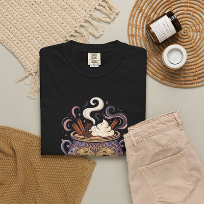Kawaii Cauldron with Potion Steam T-shirt | Cute Witchy Magic Tee