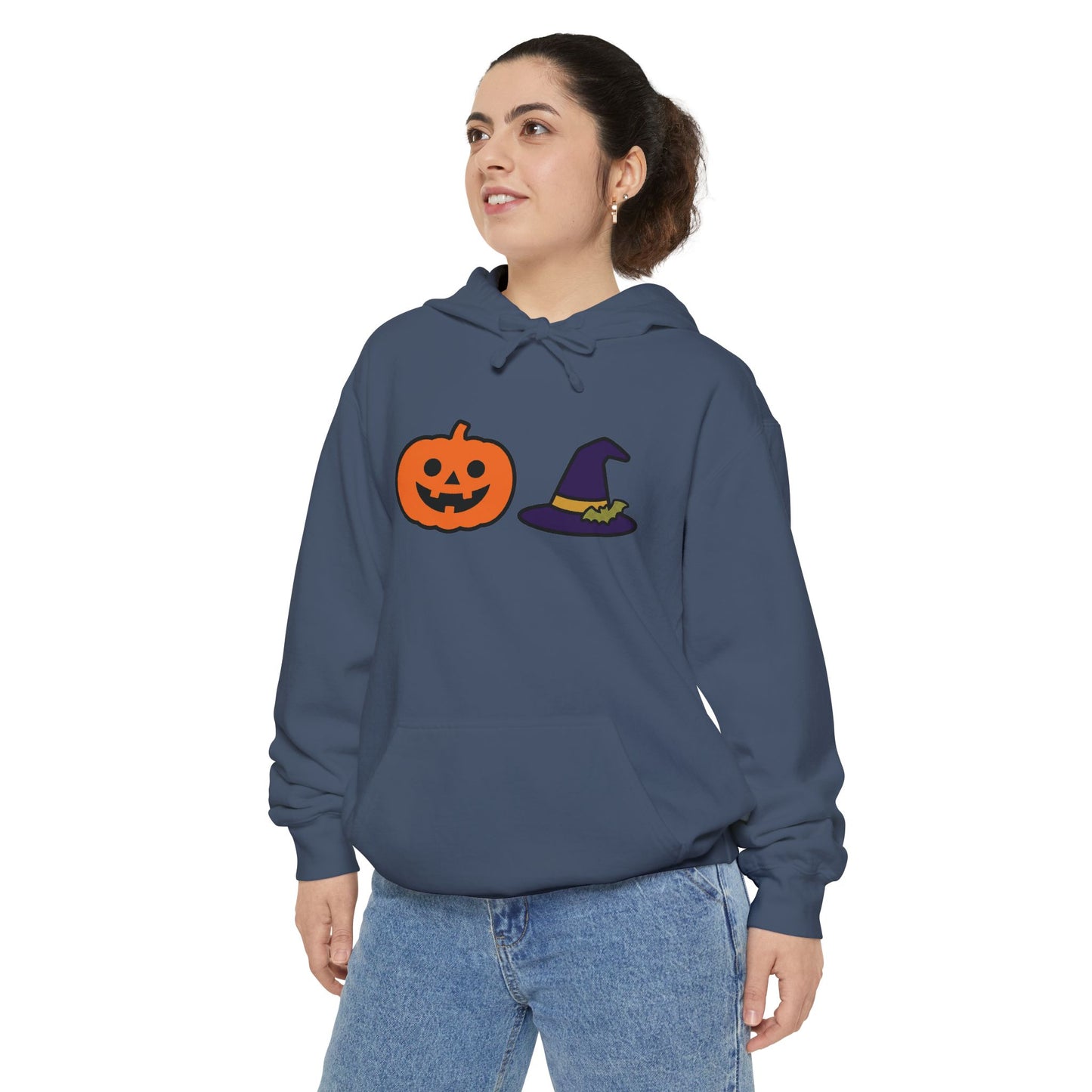 Halloween Pumpkin & Witch Hat Hoodie — Cute Jack-O'-Lantern Graphic