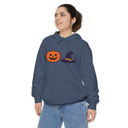 Halloween Pumpkin & Witch Hat Hoodie — Cute Jack-O'-Lantern Graphic