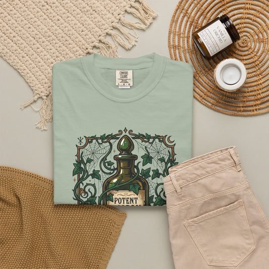 Poison Bottle Halloween T-Shirt — Vintage Apothecary “Potent Poison” Graphic