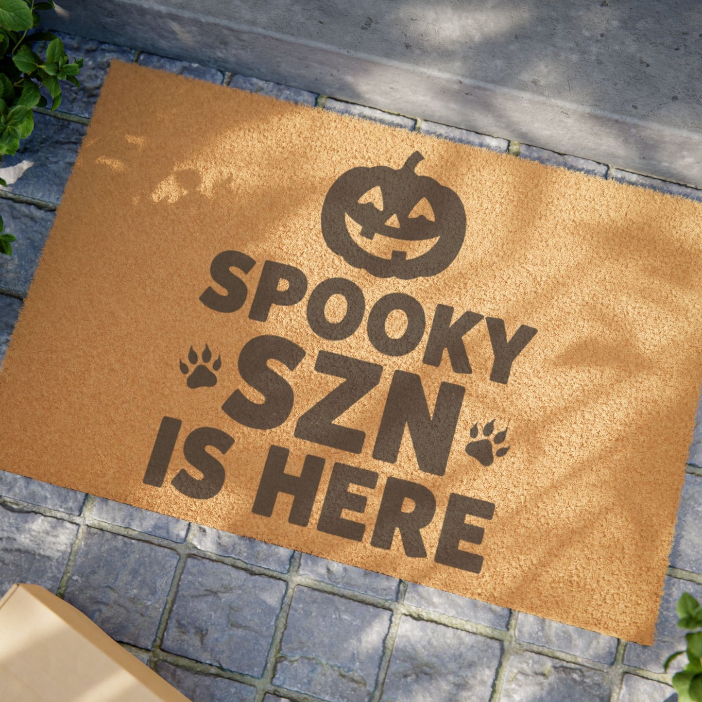 Spooky SZN Is Here Doormat — Halloween Pumpkin Welcome Mat
