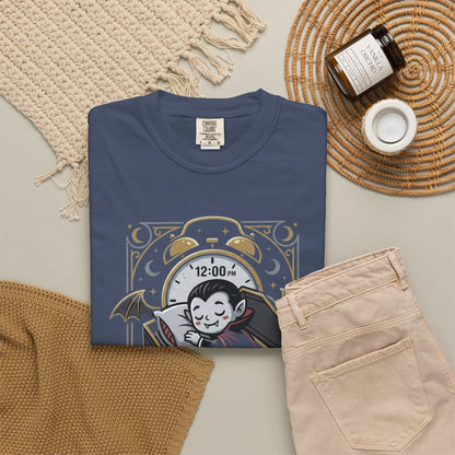 Not a Morning Monster T-shirt | Vampire in Coffin Halloween Graphic