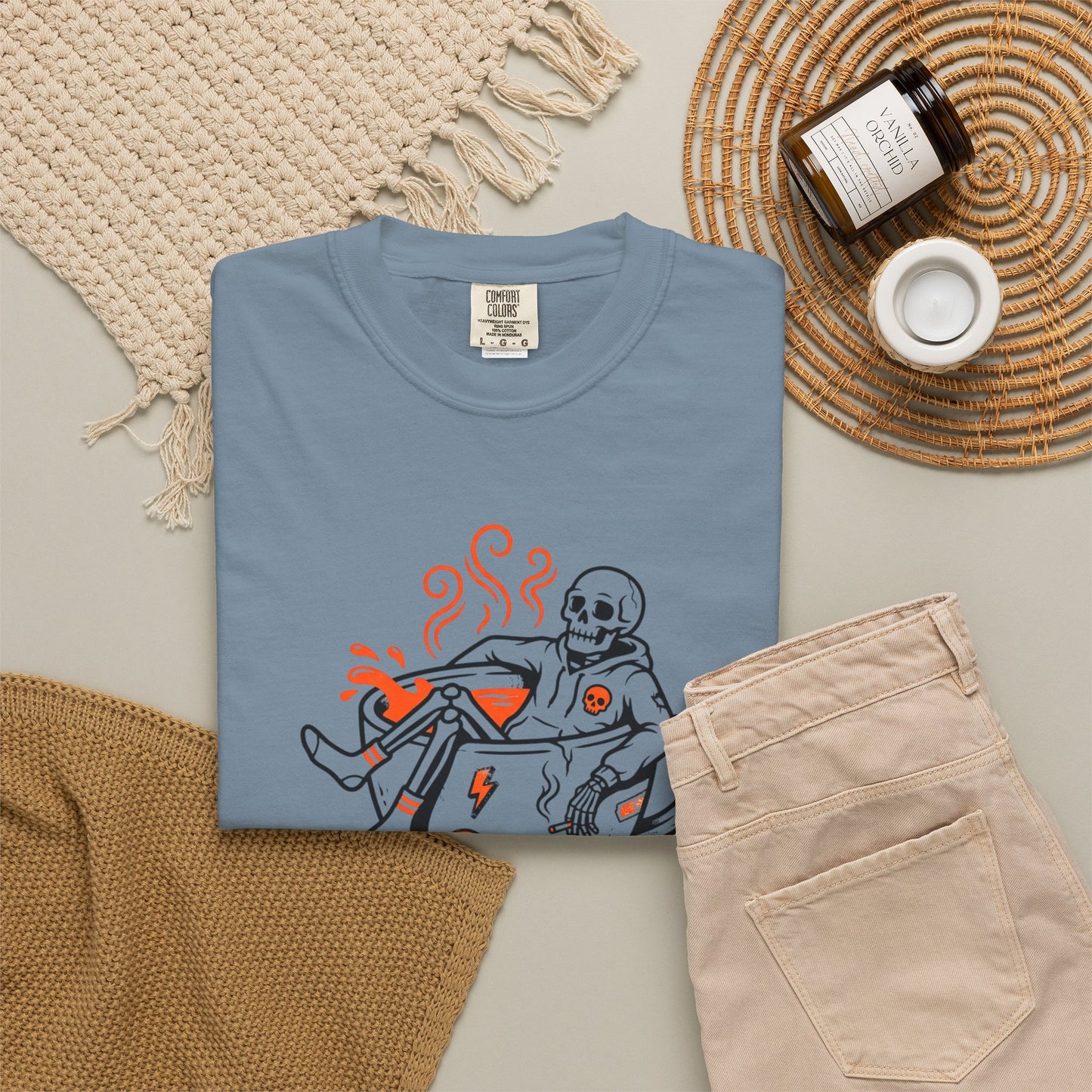 Dead Inside Caffeinated Skeleton T-shirt | Coffee Illustration