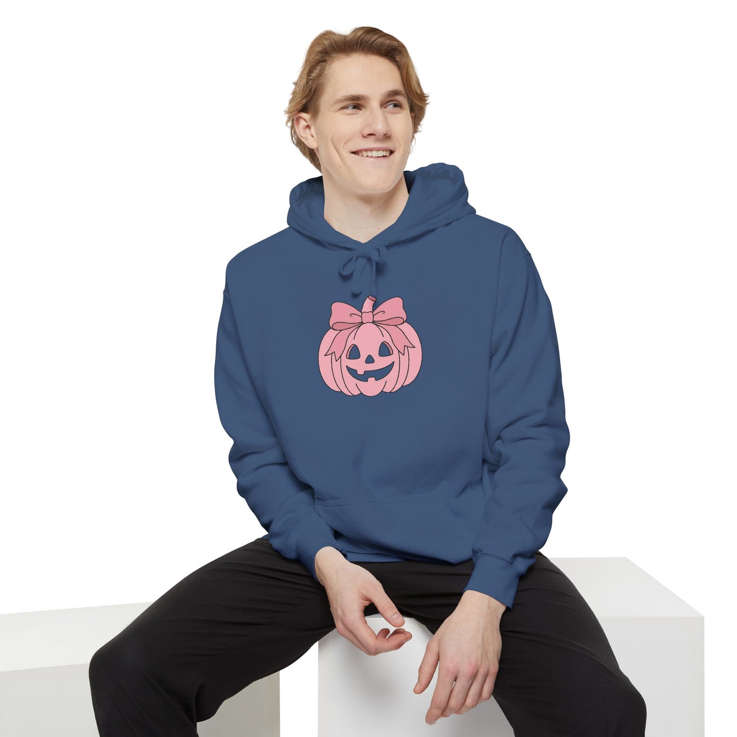 Cute Pink Pumpkin Hoodie – Girly Halloween Jack-O'-Lantern Sweatshirt