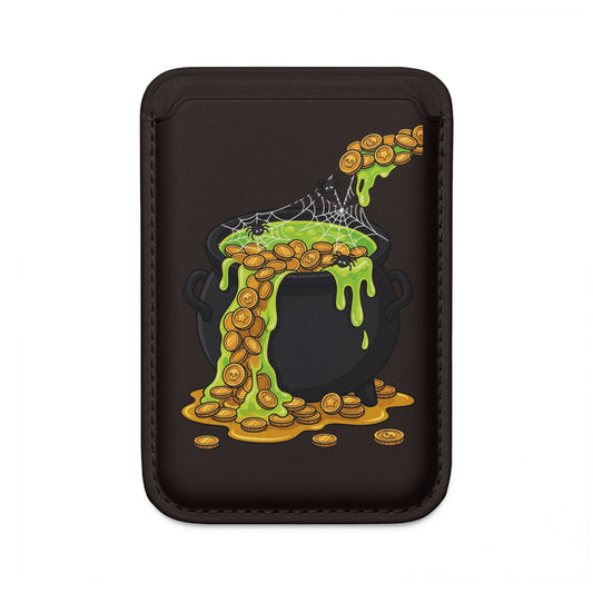 MagSafe Vegan Wallet — Cauldron of Coins Green Slime Design