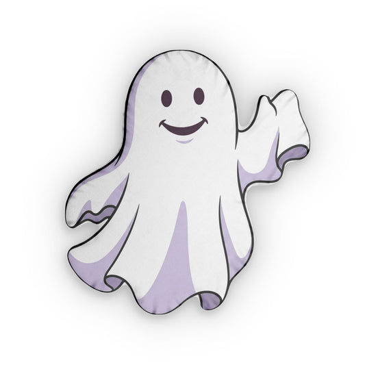 Smiling Ghost Pillow Custom Shaped Pillows | Halloween Decor