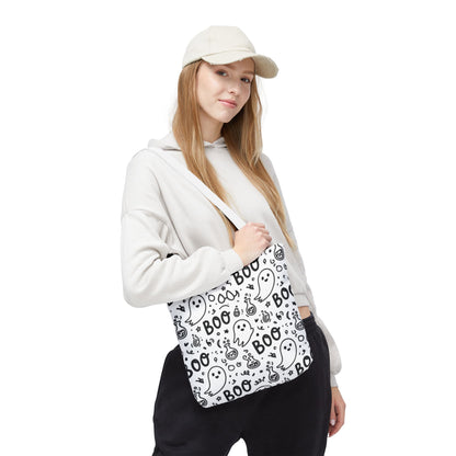 Cute Ghost Pattern Tote | Boo Doodle Halloween Tote Bag