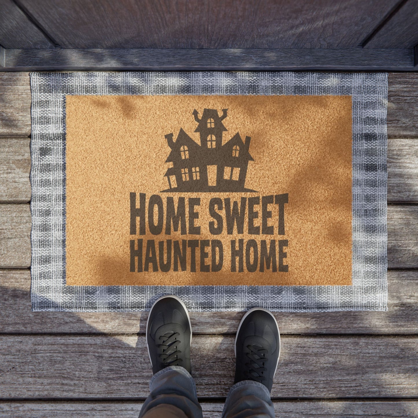 Doormat — "Home Sweet Haunted Home" Halloween Welcome Mat