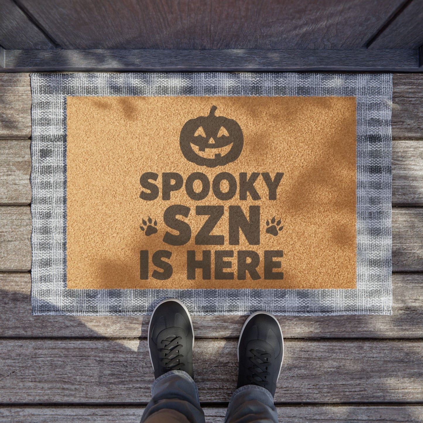 Spooky SZN Is Here Doormat — Halloween Pumpkin Welcome Mat
