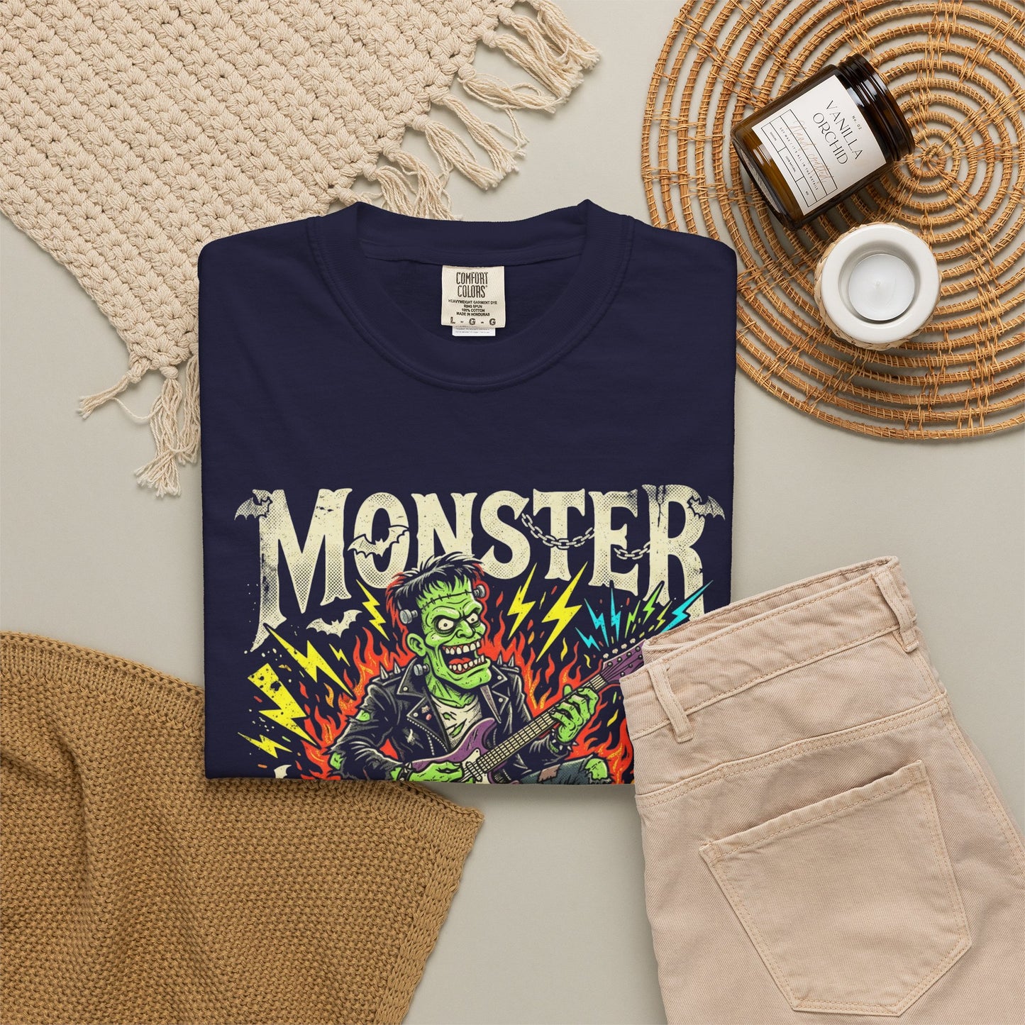 Monster Mash Tour T-shirt | Skeleton Guitarist Rock Concert Tee