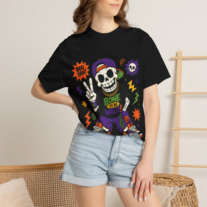 Skull Skateboard T‑Shirt — "Bone To Be Wild" Graphic Tee