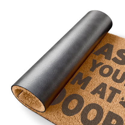 Please Leave Your Broom At The Door Doormat — Funny Witchy Welcome Mat for Halloween & Everyday