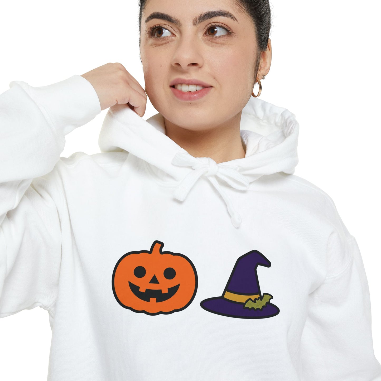 Halloween Pumpkin & Witch Hat Hoodie — Cute Jack-O'-Lantern Graphic