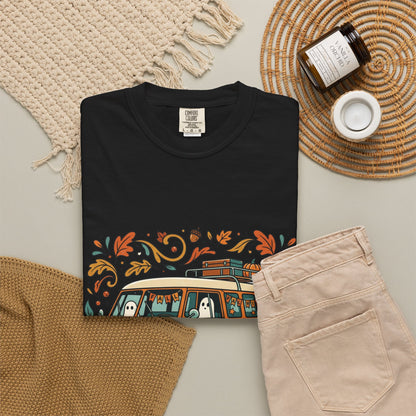 Vintage VW Bus T-Shirt — Retro Floral Camper Van Graphic