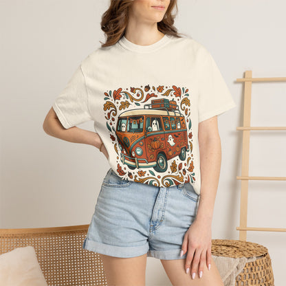 Vintage VW Bus T-Shirt — Retro Floral Camper Van Graphic