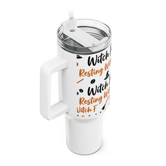 Witch Fuel Resting Witch Face Tumbler | 40oz Halloween Travel Mug