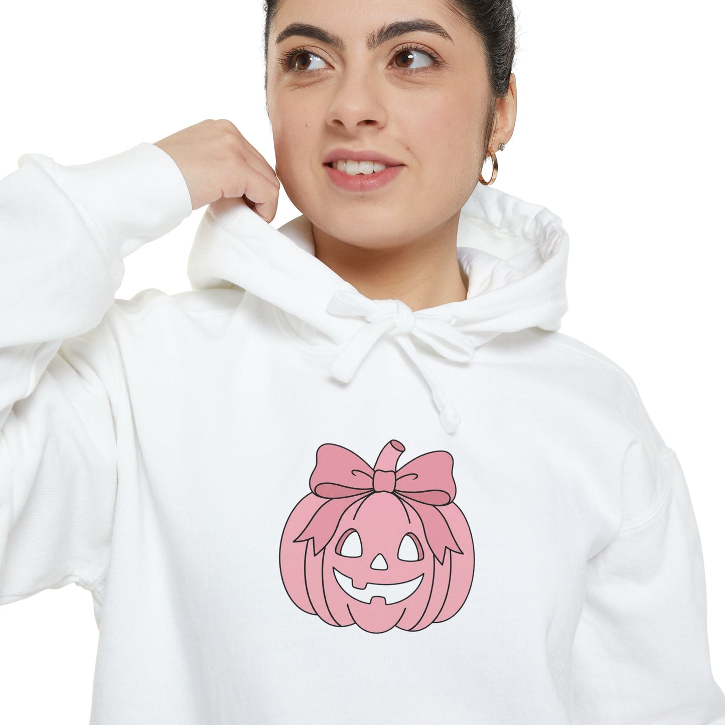 Cute Pink Pumpkin Hoodie – Girly Halloween Jack-O'-Lantern Sweatshirt