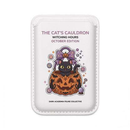 MagSafe Vegan Wallet — "The Cat's Cauldron: Witching Hours October Edition"