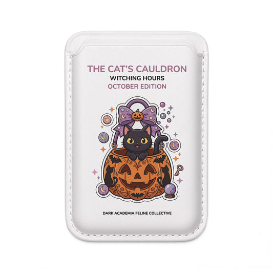 MagSafe Vegan Wallet — "The Cat's Cauldron: Witching Hours October Edition"
