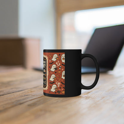 What's Your Poison? Halloween Ghosts Mug | Black Ceramic Coffee Cup