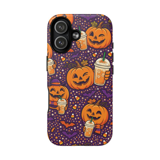 Halloween Pumpkin Latte Phone Case — Tough Magnetic Protective Cover