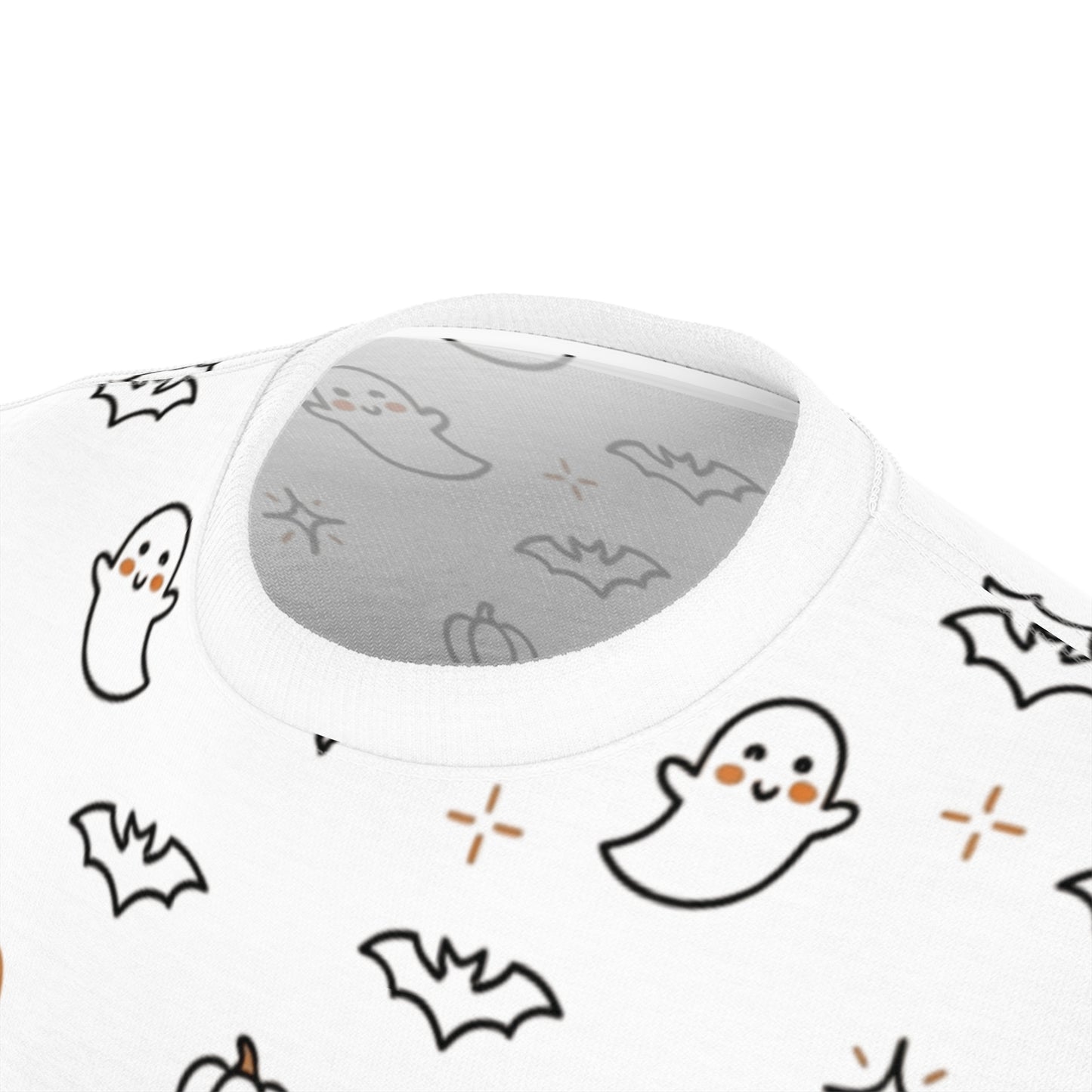Cute Ghosts and Pumpkins Tee | Halloween Pattern All-Over Print