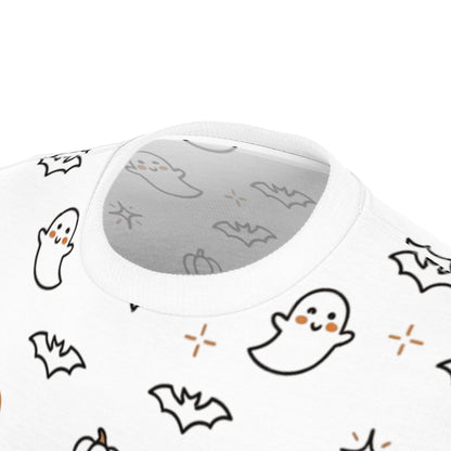 Cute Ghosts and Pumpkins Tee | Halloween Pattern All-Over Print