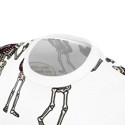 Skeleton Comic All-Over Print Tee — "He had no BODY to go with"